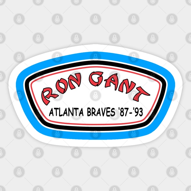 Ron Gant (Atlanta Braves) / Ron Jon Mashup Sticker by RetroZest